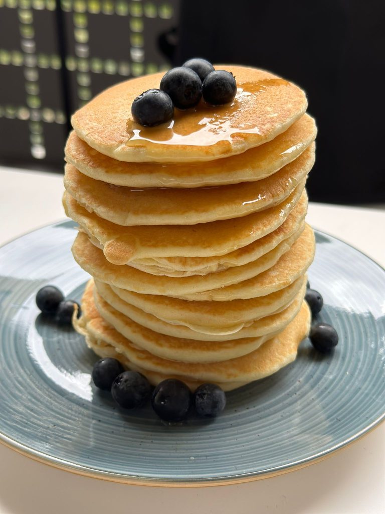 Recette des Pancakes Moelleux et Épais ("Fluffy") 3 pancakes